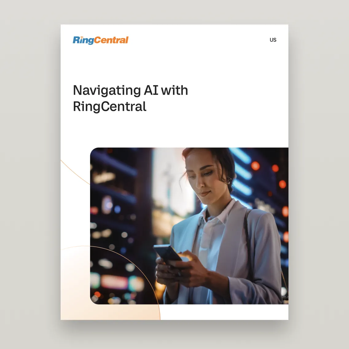eBook cover: A woman looking at her mobile phone behind an LCD outdoor display