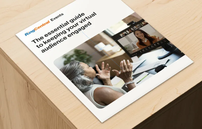 RingCentral whitepaper: A woman engaged in a virtual conference via the RingCentral app