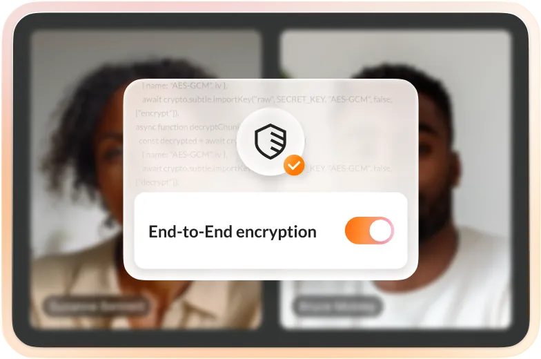 Meeting host activates the end-to-end encryption feature on RingCentral Video
